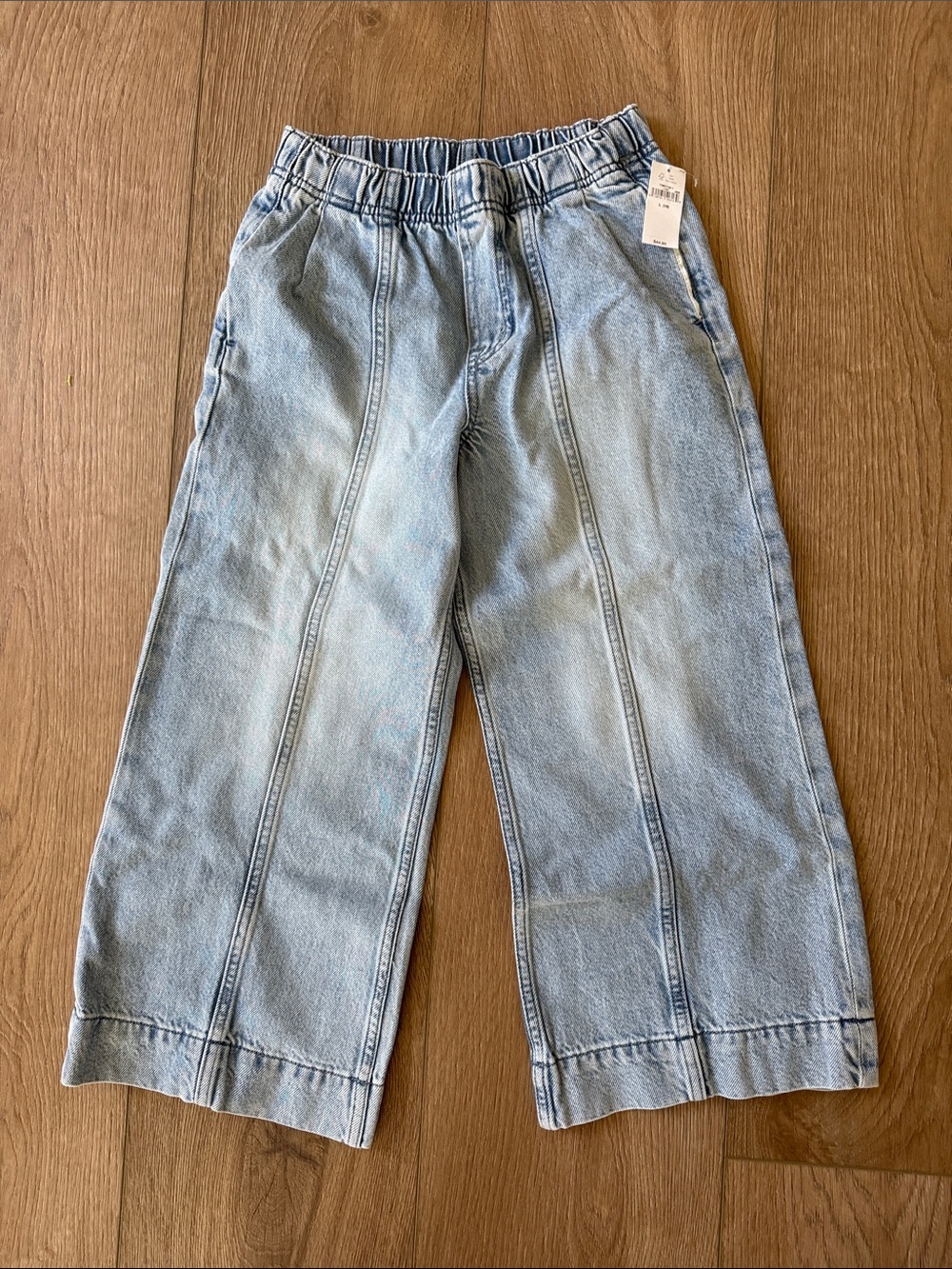 GAP: Kids Light Blue Pull On Denim Wide-Leg Pants - NWT size 10